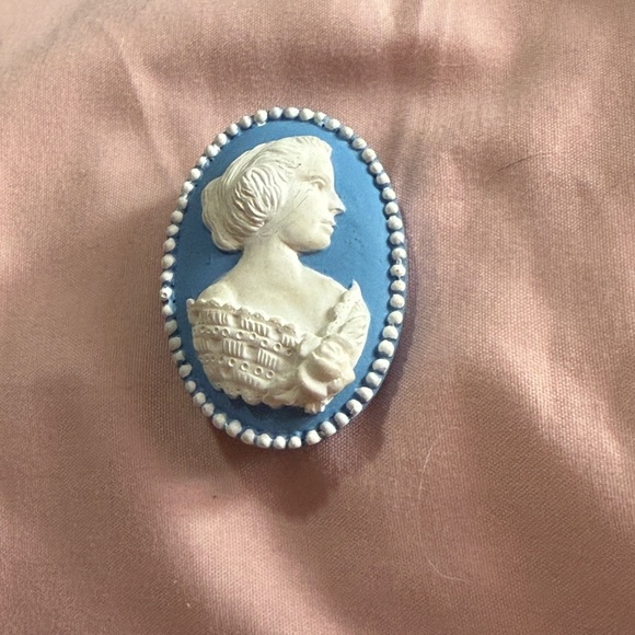 Hallmark Blue and White Cameo Brooch NWT - Picture 2 of 5